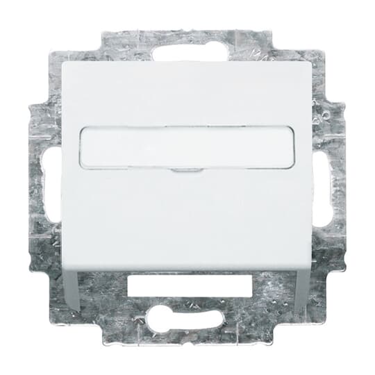 Cover plate with labelling field For data connection housing 2 gang alpine white - Busch-balance SI
